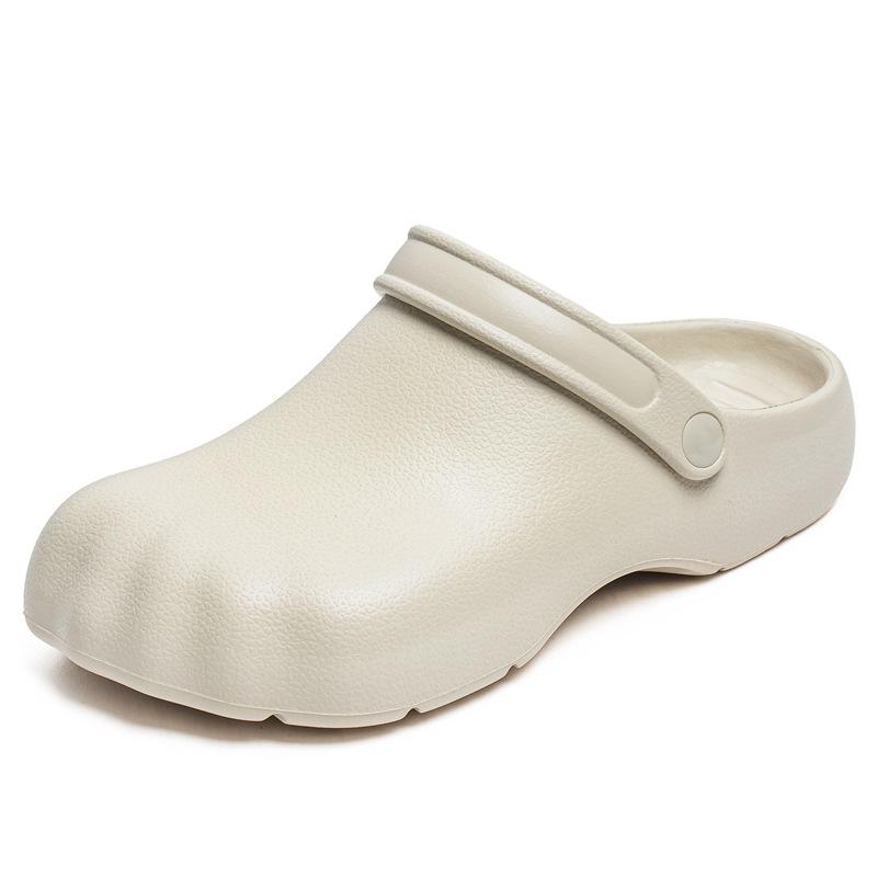 Summer new fashion trend versatile cool slippers non-slip bag head half tray large size men wear travel beach shoes