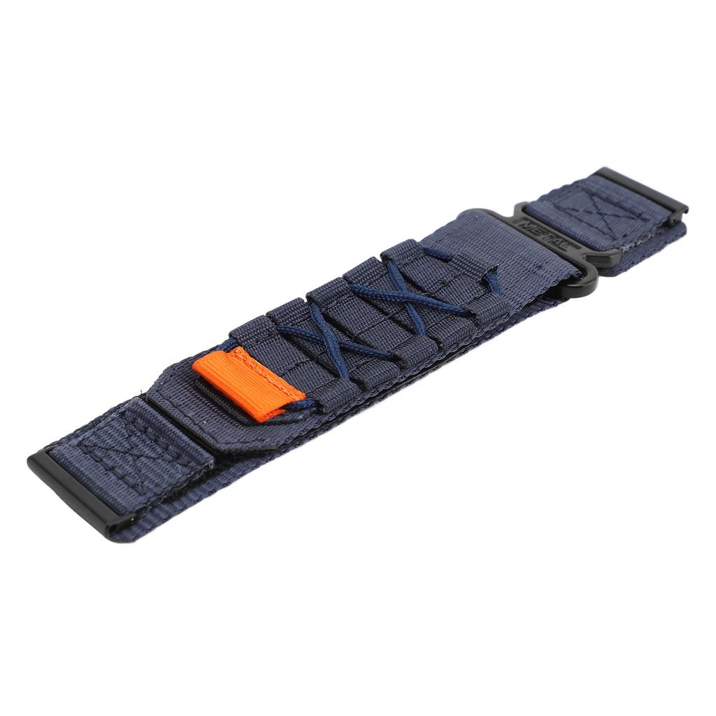 24mm Nylon Watch Strap Smart Watch Band Replacement Sport Watch Wristband for 9 Baro/ 9/7/D5i Midnight Blue