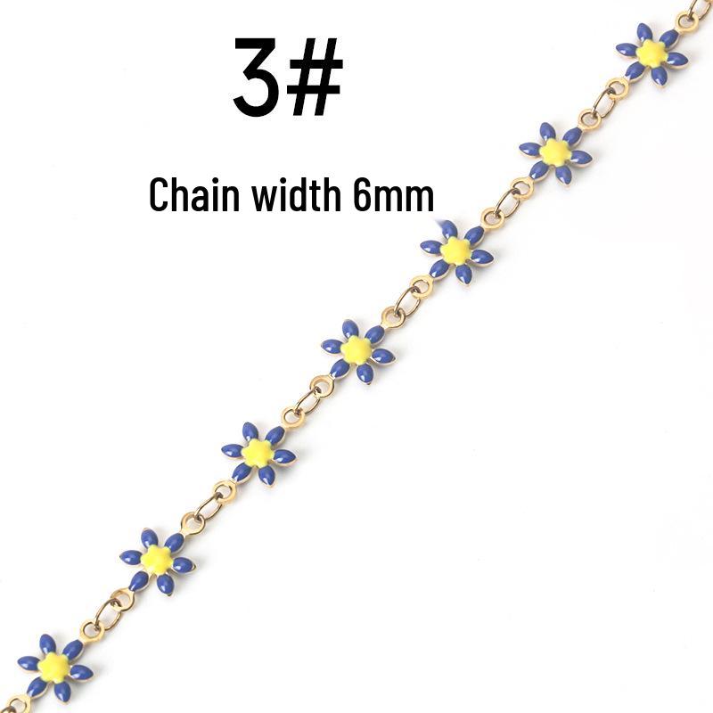 

Красочная капельная цепочка из нержавеющей стали в виде цветка для изготовления ожерелий, браслетов и сумок своими руками