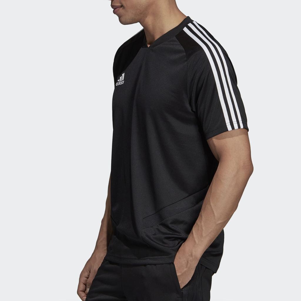 adidas T Shirts Men's Black Crew Neck Moderate Straight Fit DT5287