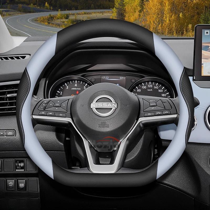 Leather Car Steering Wheel Cover for Nissan Patrol Y63 Xtrail Kicks Qashqai Versa Sentra Altima Armada 2011 - 2025 Accessories