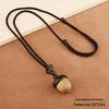 Ethnic Sandalwood Apple Pendant Necklace, Long Wooden Accessory for Women & Men, Openable Sweater Chain