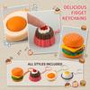 Food Shaped Stress Relieving Keychain with Push Button - Novelty Toy for Relaxation and