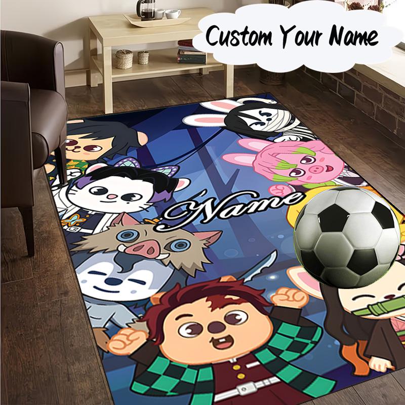 Custom Name Pink Hair Anya Carpet, Chair Rug,Area Rug for Office Bedroom living rooms bedroom, Doormat decor Christmas fan gifts