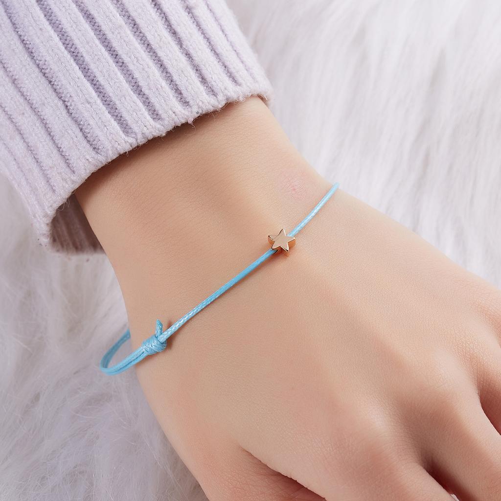 Exquisite Adjustable Wax Rope Bracelet for Wish Card Star Charm Bracelets Decor