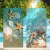 Toallas de Playa de Secado Rápido con Estampados de Estrellas de Mar y Conchas Marinas Son Adecuadas Para Piscinas, Camping, Yoga y el Gimnasio