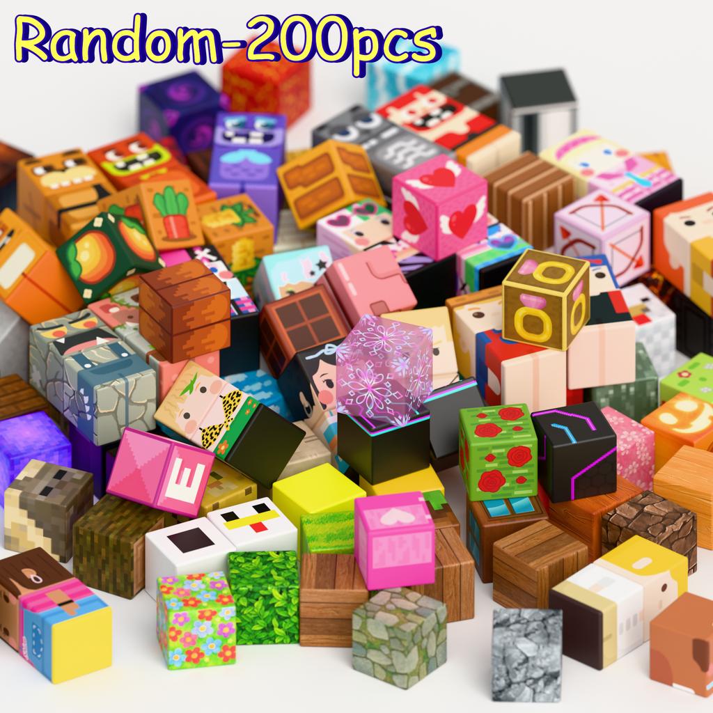 Magnetic Building Blocks Mine World Magnet The End Ender Sword Forest Cabin Cubes Set Stem Sensory Brick Cube Toys Children Gift