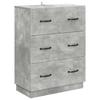Drawer Cabinet Concrete Grey 66 x 34.5 x 87 cm Particleboard