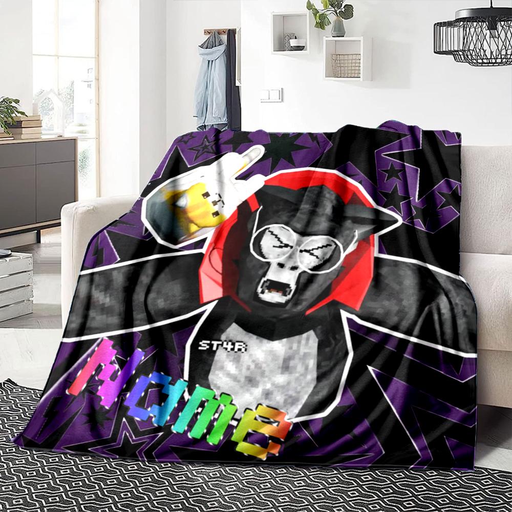 Custom Name Gorilla Party Celebration Party Blanket For Couch Bed Plush Cozy Fuzzy Blanket Super Soft Warm Blankets For Fall And Winter 091696