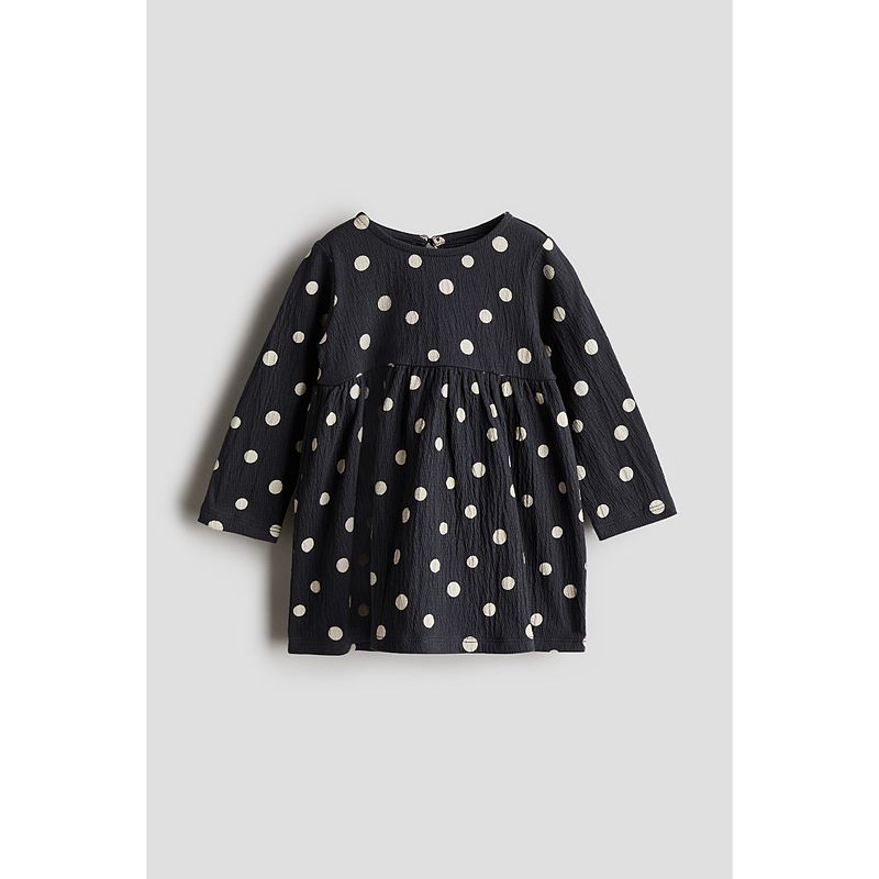 

Детская одежда HM Платье для девочки-малышки Осеннее Милое Повседневное и Удобное Плиссированное Вязаное Платье 1238101 Black/Dot 66/48(4-6m)