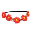 Unique Floral Wreath Daisy Hair Accessories Elastic Flower Headband Headwear For Festivals And Weddings Halloween Party