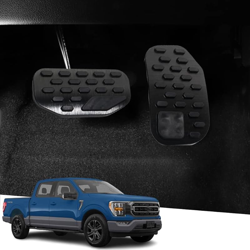 Накладки на педаль газа и газа из алюминиевого сплава, аксессуары для интерьера, противоскользящие, без сверления, комплект из 2 шт.(откалываться) для Форд Ф-150