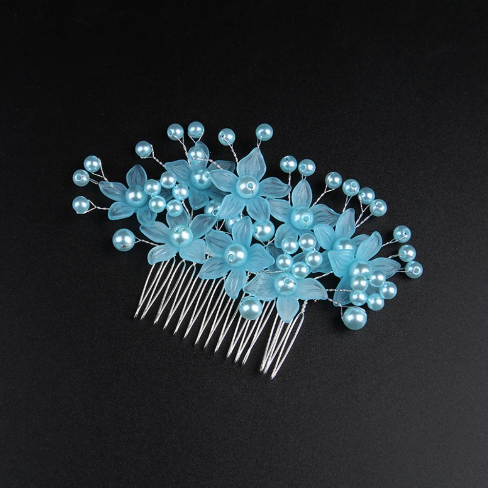 

1 Piece Pink Flower Pearl Hair Comb, Forest Sweet Style, Suitable for Bridal Look / Daily Updos / Date Outfits