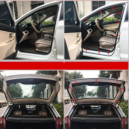 5m B-Shape Self Adhesive Car Window Door Edge Trim Noise Insulation Seal Strip