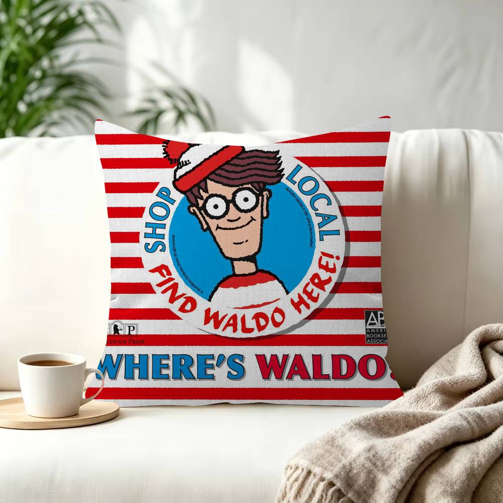 Game Wheres WWallyS Waldo World Various Decorative Room Aesthetics Pillow Case Home Decor Bedroom Sofa Bed Pillow Cover x