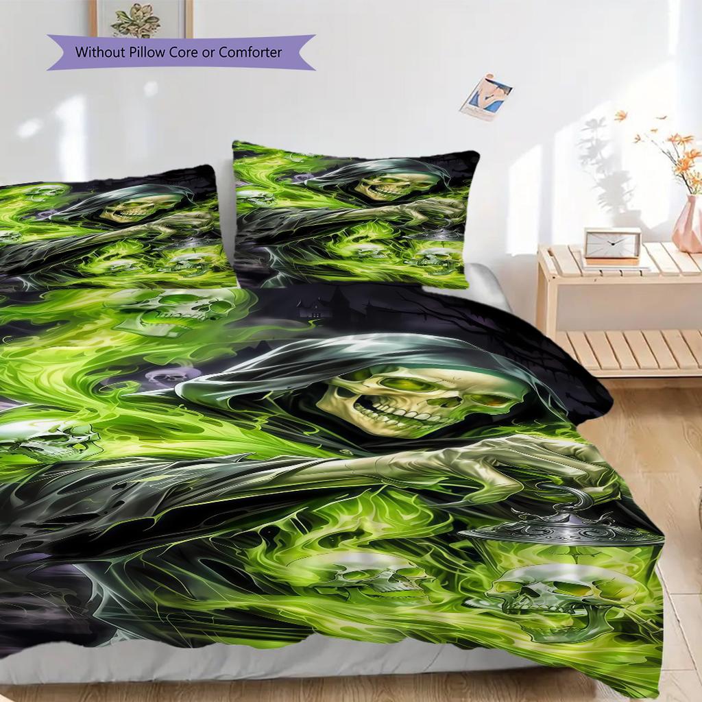 Green Reaper Set Bedding 1 Duvet Cover 2 Pillowcase Without Core Bedding Set Duvet Cover And Pillowcase Christmas Birthday Gift