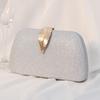 Crossborder Trend Metal Leaf Evening Bag With Lock Closure For Formal Events