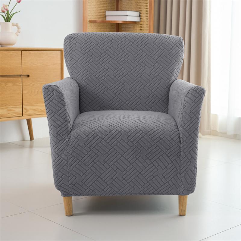 1PC All-inclusive Armchair Cover Jacquard Single Sofa Slipcover Stretch Club Chair Furniture Protector Cover for Living Room