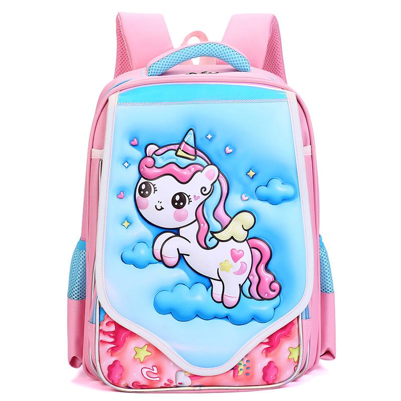 Zaino Cartone Animato 3D per Bambini Ragazzi Ragazze Studenti Scuola Elementare Carino Leggero Anti-Gravità Guscio Duro Borsa per Libri Grande Capacità Durevole