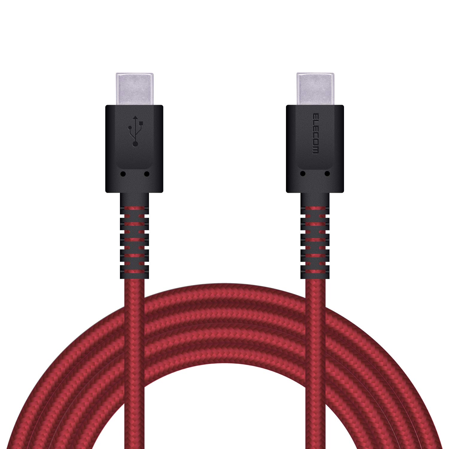 

ELECOM USB Cable TypeC to TypeC PowerDelivery compatible charging up to Highly durable certified product Red to be compatible with iPhone 16 [Fast 3A] червоний