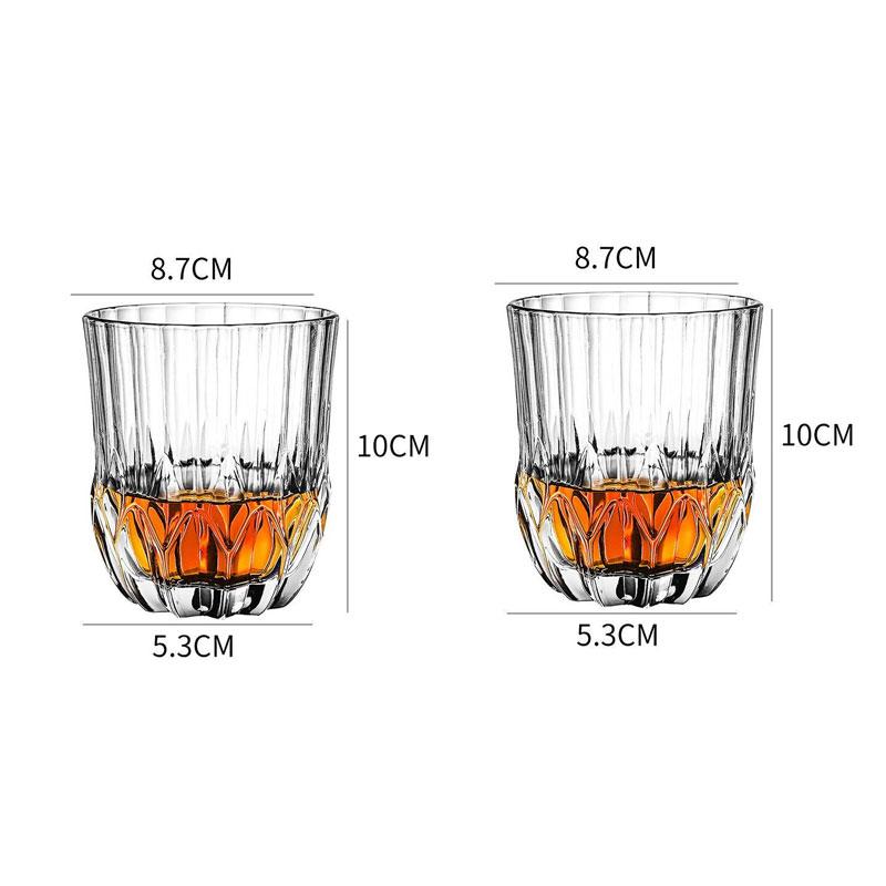 

2 Piece Set of Glass Cups Diamond-shaped Glasses Transparent Thickened Wine Glasses Luxury Cocktail Glasses Juice Glasses Hiking