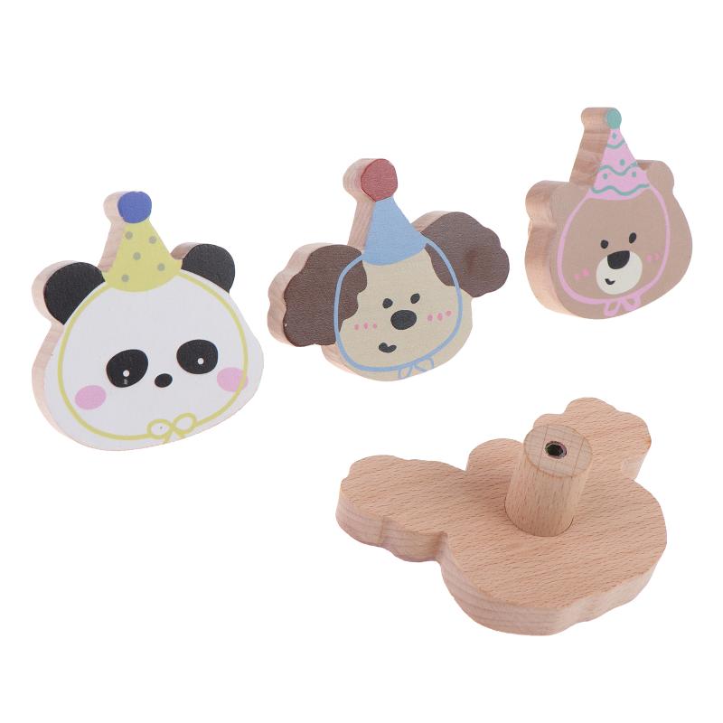 Cute Animal Wooden Hook Cartoon Wall Mount Hanging Hook Decorative Towel Holder Hook For Nursery Bedroom Home Wall Decoration