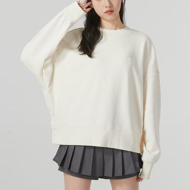Puma Letter Embroidery Solid Color Casual Round Neck Long Sleeve Sweatshirt Women sweatshirt Off-White 537631-65