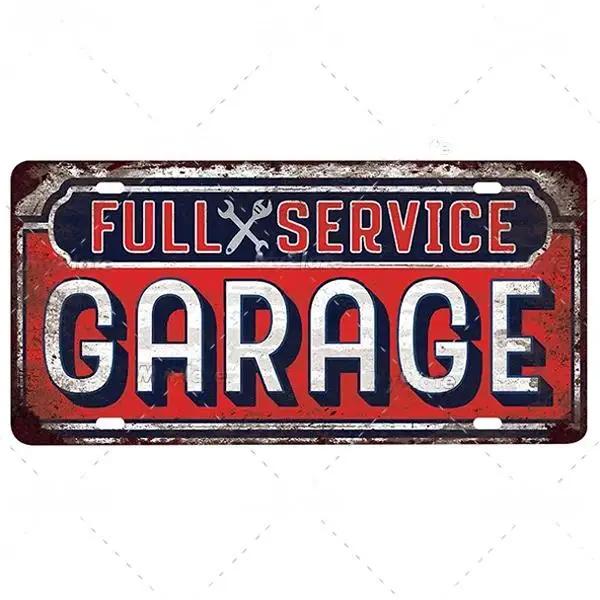 FJ Vintage Garage Metal Signs Decor Tin Sign License Plate Decoration Man Cave Plaque Home Wall