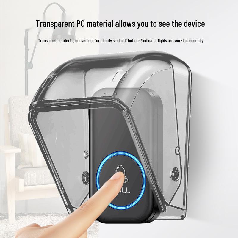 Vattentätt Utomhusdörrklocksskydd - Genomskinligt Regnskydd för Hemmabruk