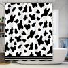 Duschvorhang mit Tierdruck Schwarz Weiß Kuhfellmuster Wasserdicht Badezimmerdeko