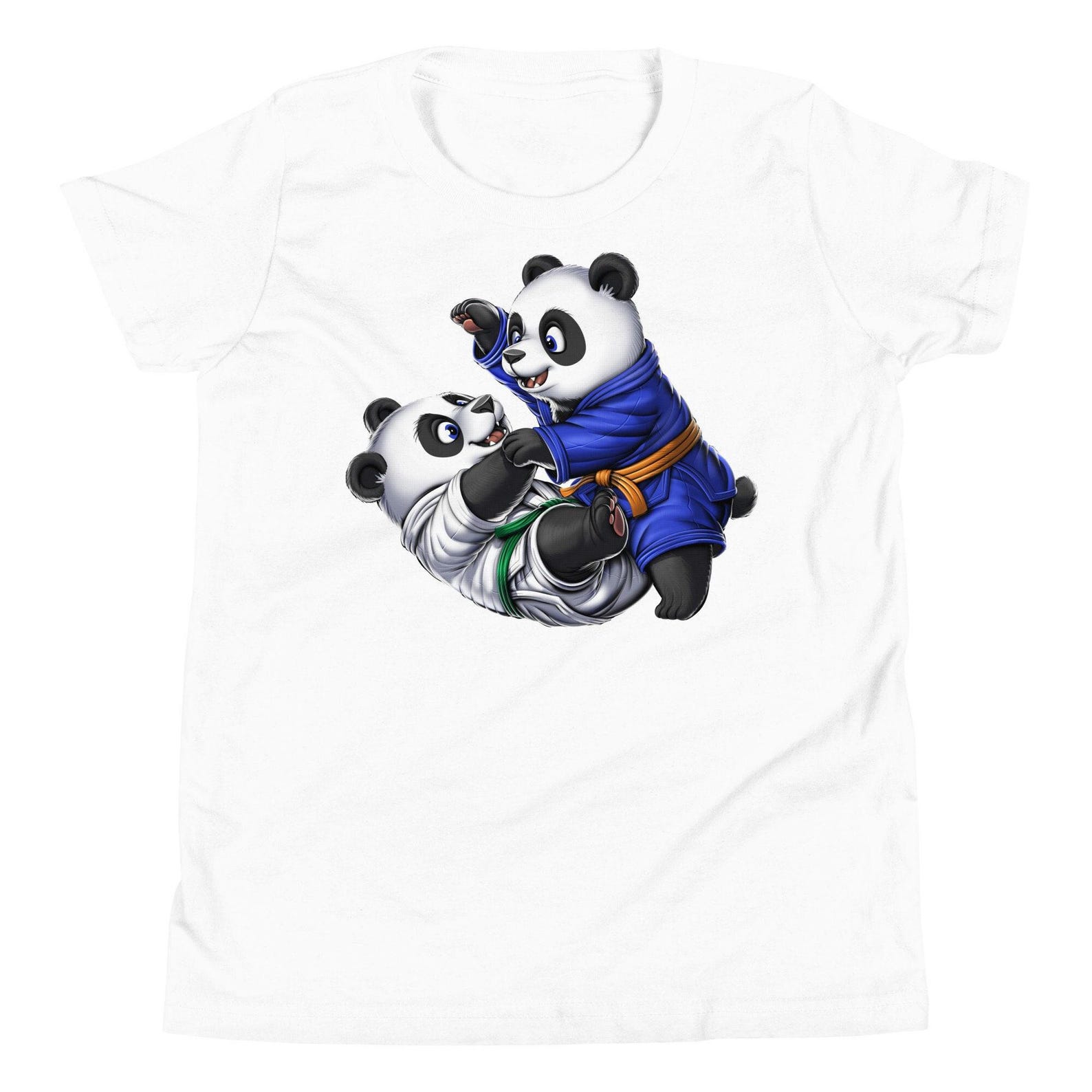 Panda Bears Jiu-Jitsu Kids T-Shirt, Jiu-Jitsu Boys Tee, Judo Wrestling Girls Shirt, Martial Arts Shirt, BJJ Clothing, Jiu-Jitsu Clothes 110