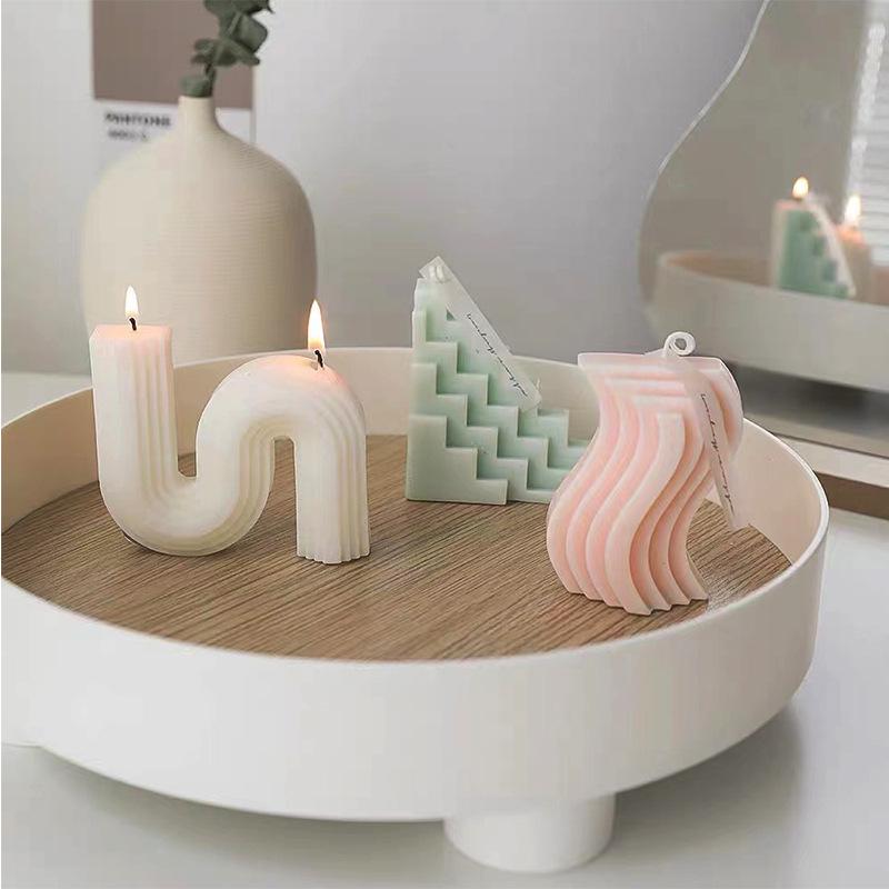 Geometric S & N-Shape Arch Aromatherapy Candle Silicone Mold