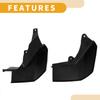 Partuto Mud Flaps Splash Guards Front Rear Side Mud Guards for Cars Fits Land Rover Discovery 4 Plastic Black Mounting Accessories Included 1 Set - &