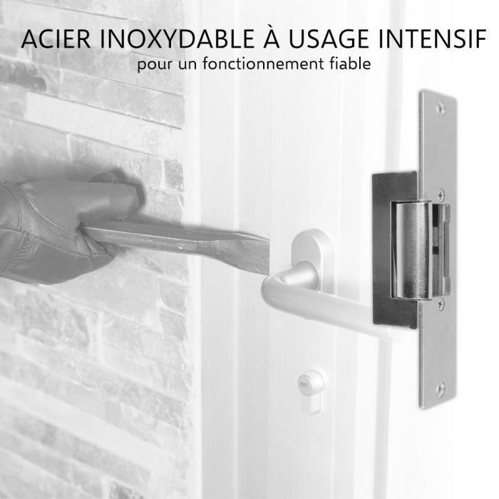 Ouvre-porte électrique avec clavier - elro dl6000p - 12v - acier inoxydable - gris