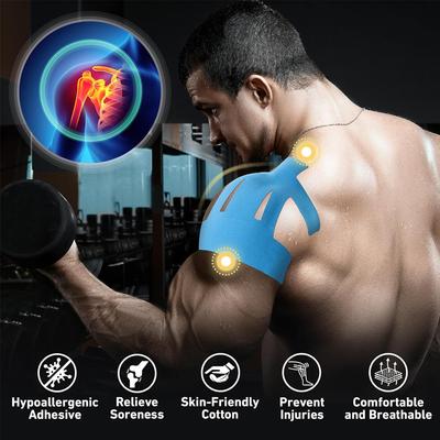 10 Stück Kinesiology Tape zur Linderung von Schulterschmerzen Wasserdichtes elastisches Stützband für die Genesung von Rotatorenmanschettenverletzungen
