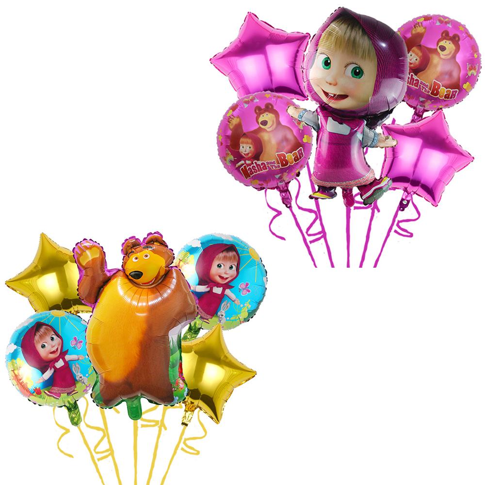 10 Stück Mascha und der Bär Geburtstagsdekorationen Luftballons für Kinder