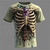 Mens Loose Fit Hooded Sweatshirt Halloween Horror Cartoon Print Long Sleeve Pullover Teens Adults