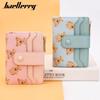 Women's Cross-Border Multi-Card Wallet - Short Buckle Print Coin Purse and Card Holder.