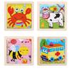 Kids Wooden Toys 3D Jigsaw Puzzle Small Size Cartoon Animal Traffic Tangram Wood Puzzle Educational Toys for Children Gift