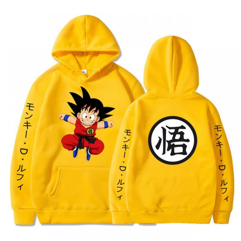 Anime Dragon Balls Hoodie Teens Men Warm Fleece Lined Pullover Sweatshirt With Print