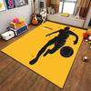 Modern Football Player Pattern Yellow Carpet for Living Room Decor Suitable for use as an anti-slip for living room bedroom sofas