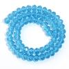 3 4 6 8 10mm Rondelle Faceted Crystal Beads Lake Blue Glass Beads Loose Spacer Beads For Jewelry Making DIY Bracelets Necklace