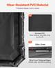 Containment Mat, 2.4 x 4.9 m, Non-Slip PVC Garage Floor Mat with a Cleaning Squeegee Broom, Heavy Duty Durable Waterproof Containment Protection from