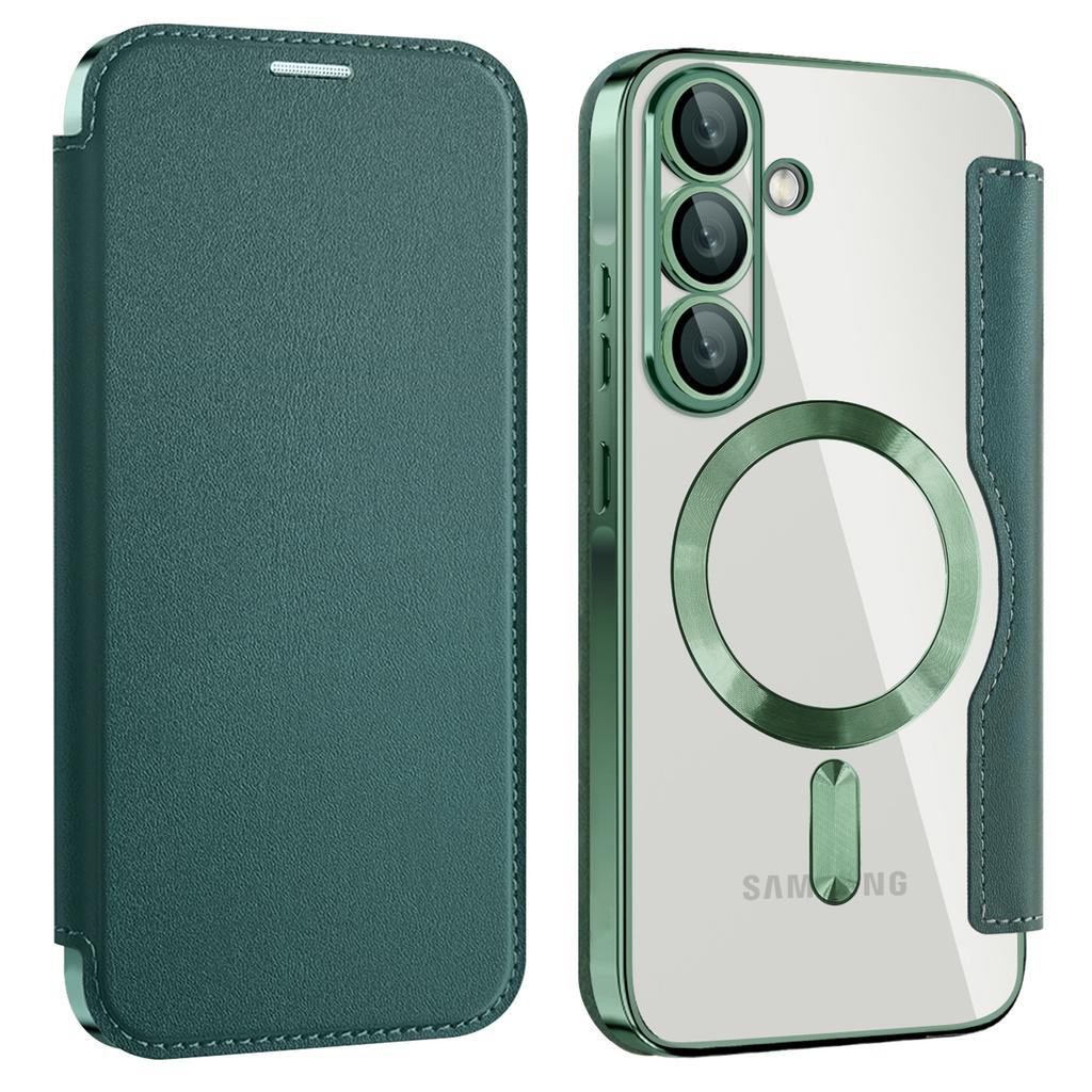 Pro Samsung Galaxy A56 5G pouzdro Kompatibilní s MagSafe Blokování RFID Kožený kryt na telefon