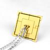 Anime Yu-Gi-Oh Keychain Necklace Yugi Muto Millenium Puzzle Millennium Wheel Wisdom Pendant for Women Men Car Necklace Jewelry