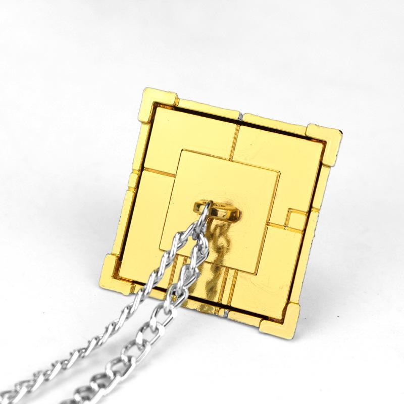 Anime Yu-Gi-Oh Keychain Necklace Yugi Muto Millenium Puzzle Millennium Wheel Wisdom Pendant for Women Men Car Necklace Jewelry