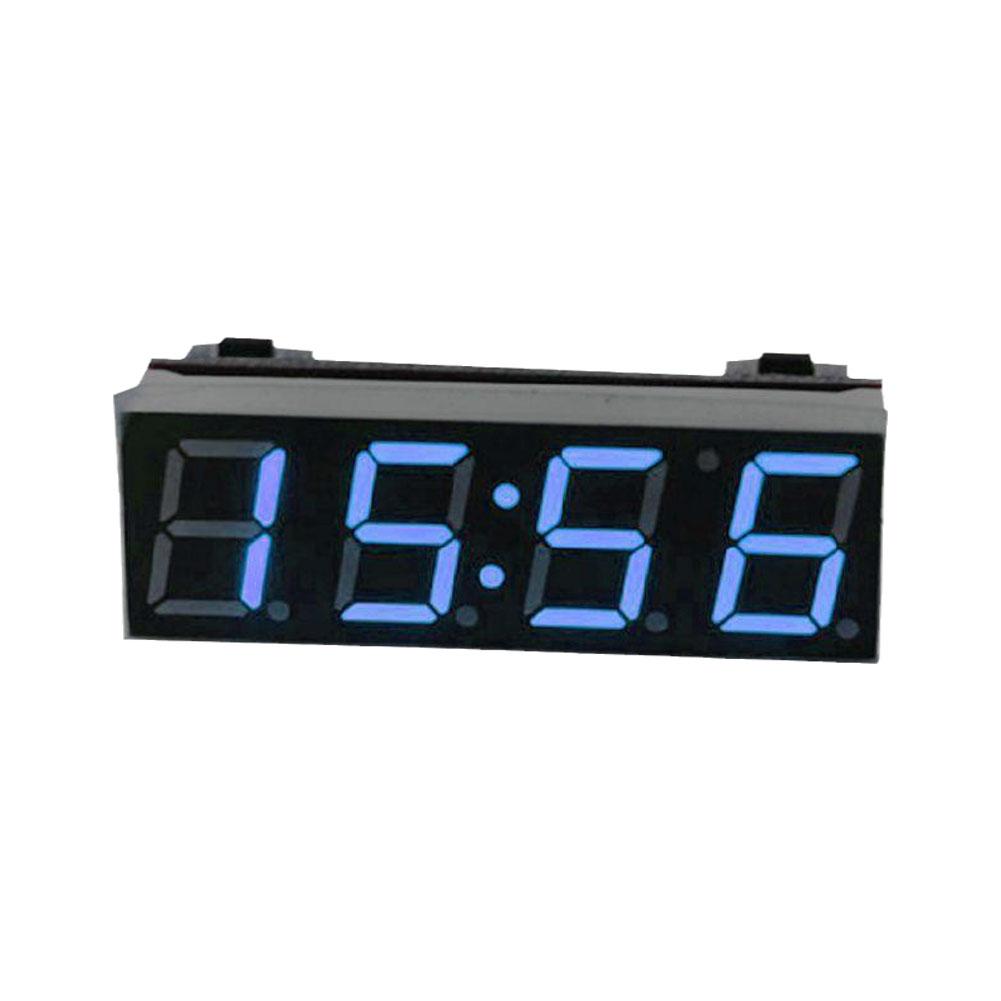 LED Digital Klokkemodul Mini Bilklokke Termometer 1 Voltmeter 3 Display Voltmeter 3 Digital Timer LED Farge IN W9O3