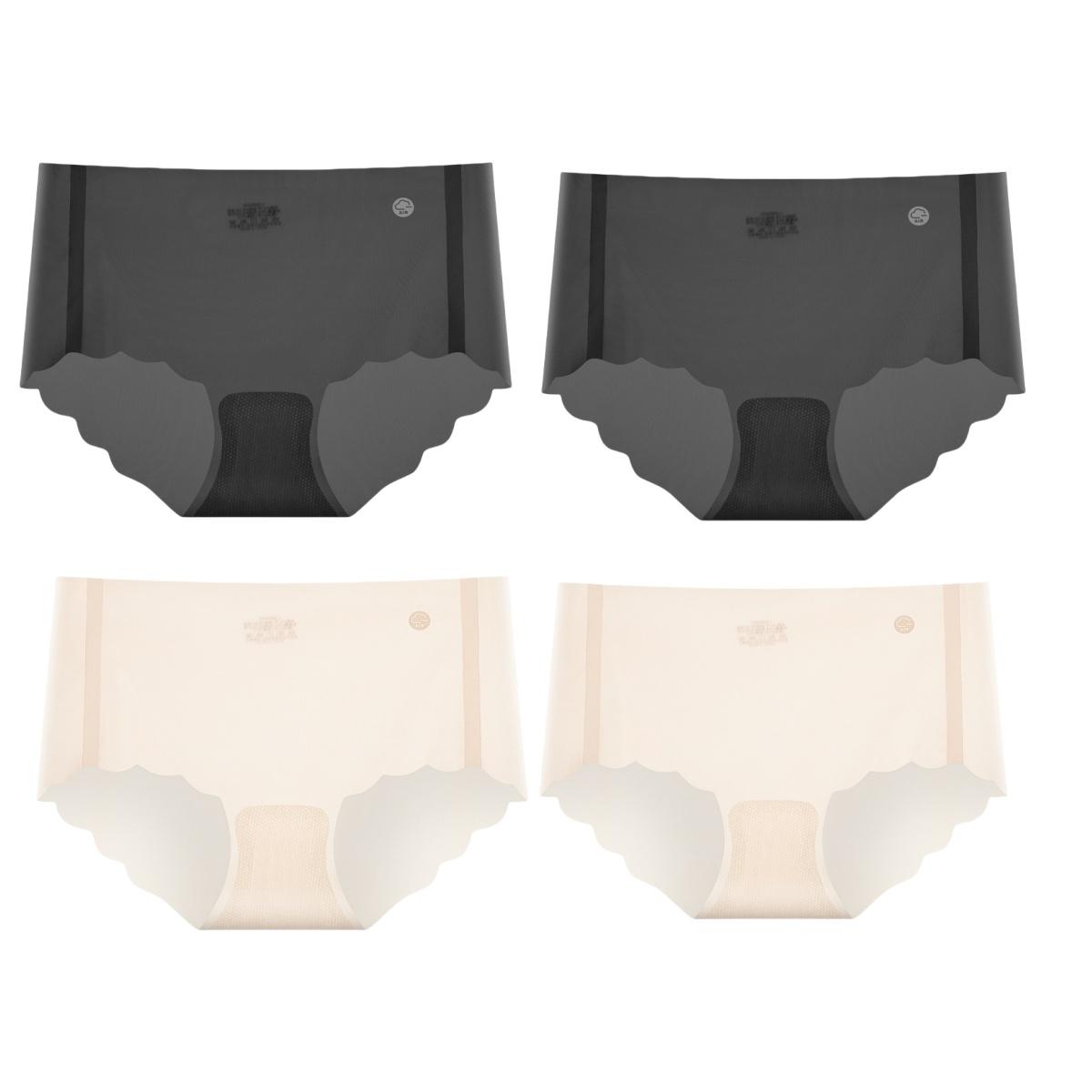 

4Pcs/Set Ice Silk Panties Women s Lingerie Quick Drying Ultra-Thin Seamless Briefs Low Rise Summer Underwear Panties M