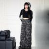Tide Cool Retro Camouflage Wide Legged Jeans Women Autumn Loose Straight High Waisted Wide Legged Long Pants Jeans for Women Long Denim Pants