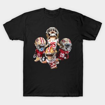Men Black Print T-shirt Super Large TShirt Niners WEAPONS! No-Cut Transfer Paper Print Cotton Tshirt